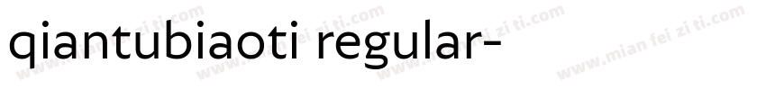 qiantubiaoti regular字体转换